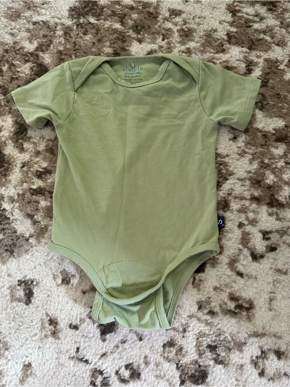 Magnetic Me Soft Sage Green Short-Sleeve Baby One-Piece